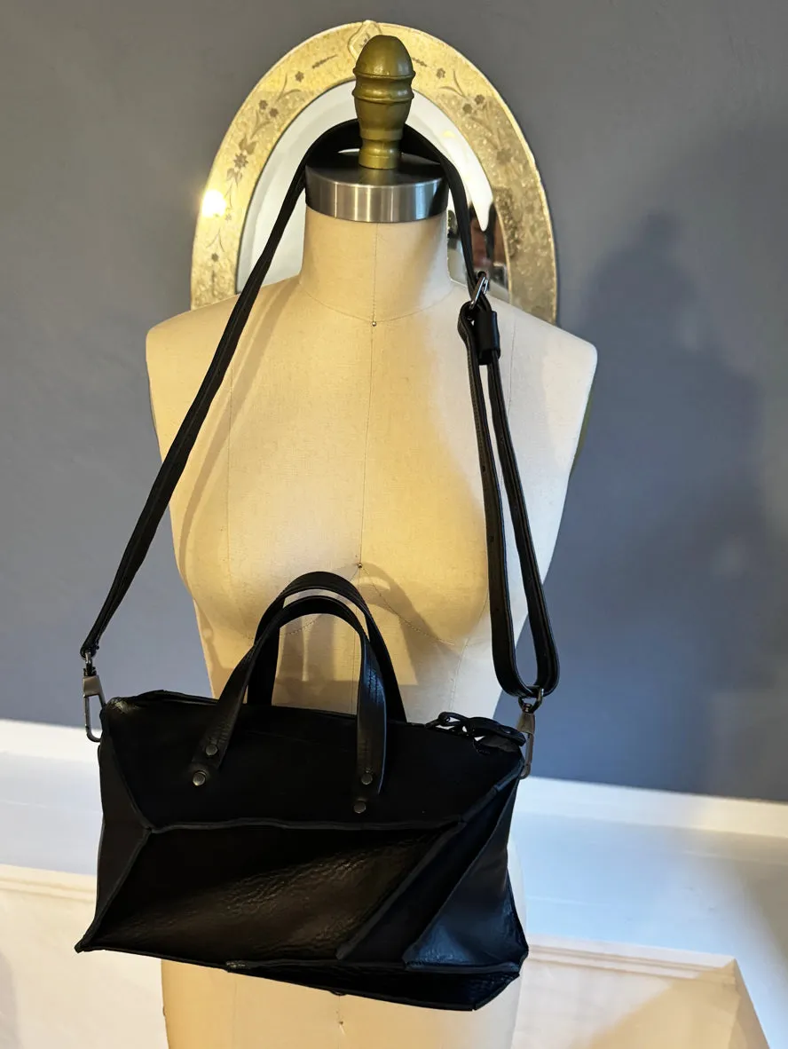 Small Black Collapse Eve Bag