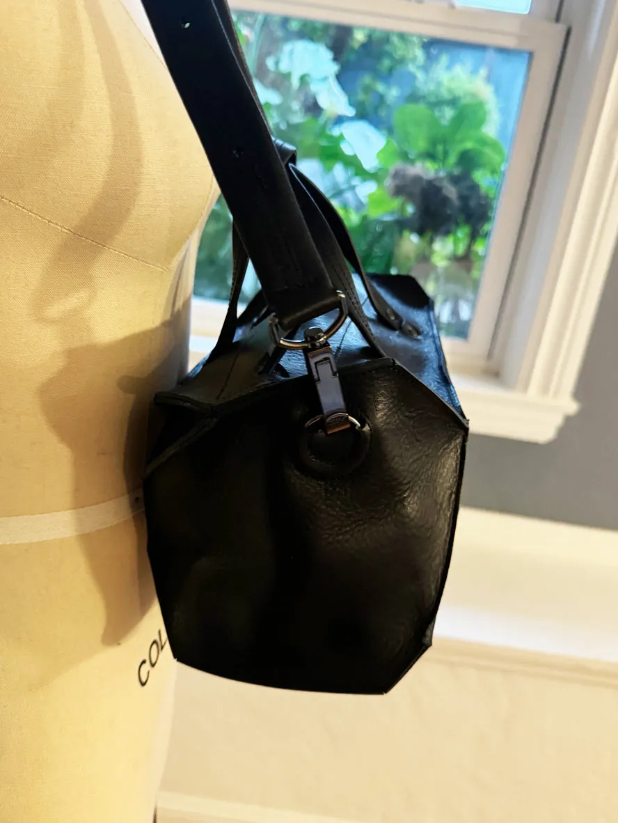 Small Black Collapse Eve Bag