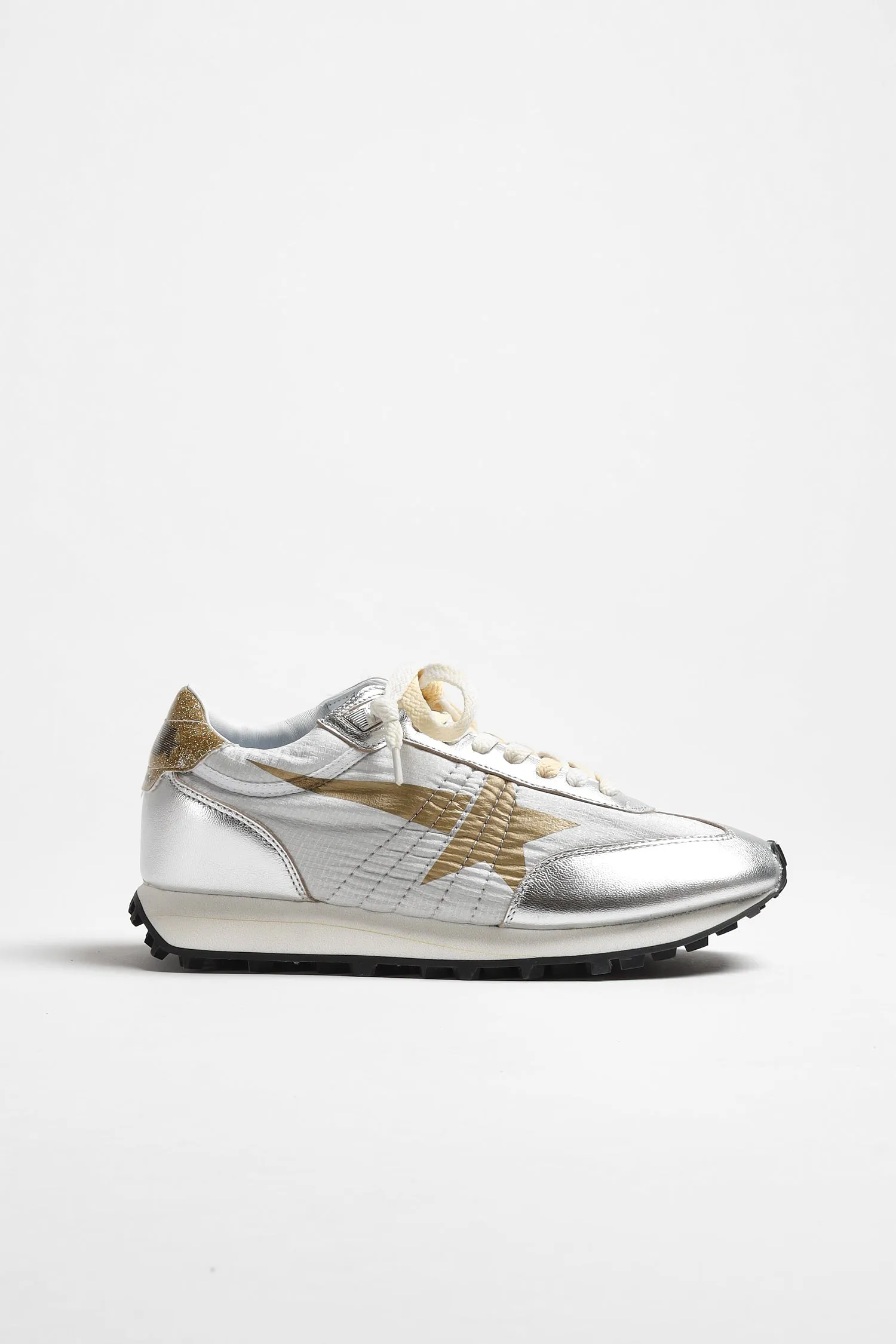 Sneaker Running Marathon in Silber/Gold