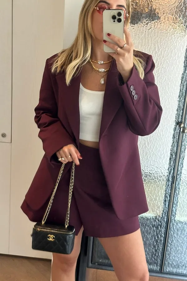 Sneaky Mini Skirt Burgundy