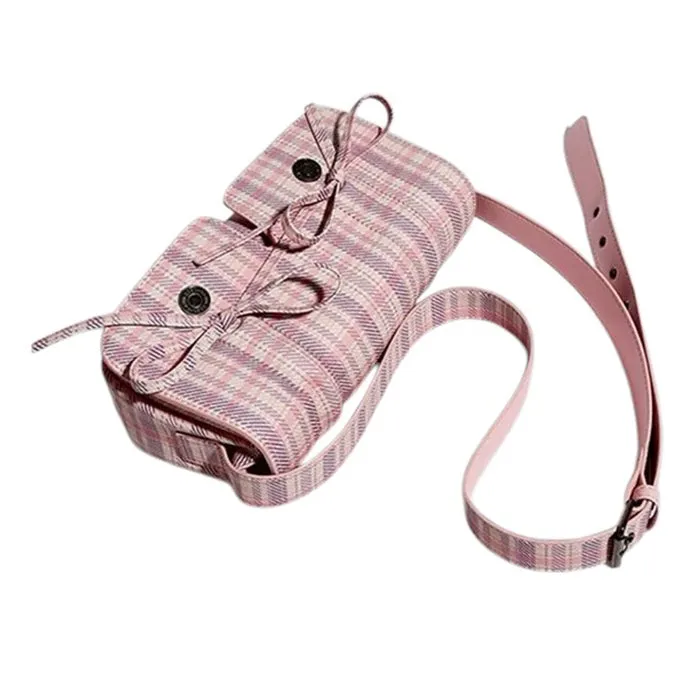 Soft Girl Plaid Mini Shoulder Bag