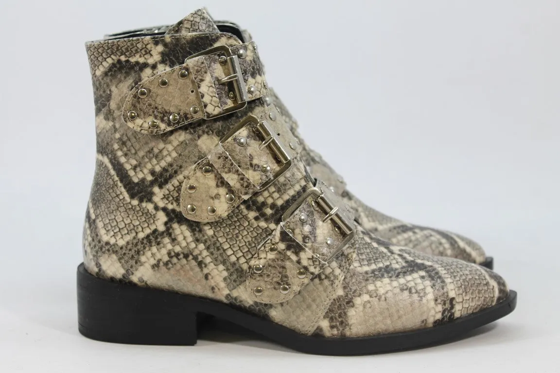 Steve New York Harmon Women's Snakeskin-Print Boots 5M(ZAP13012)