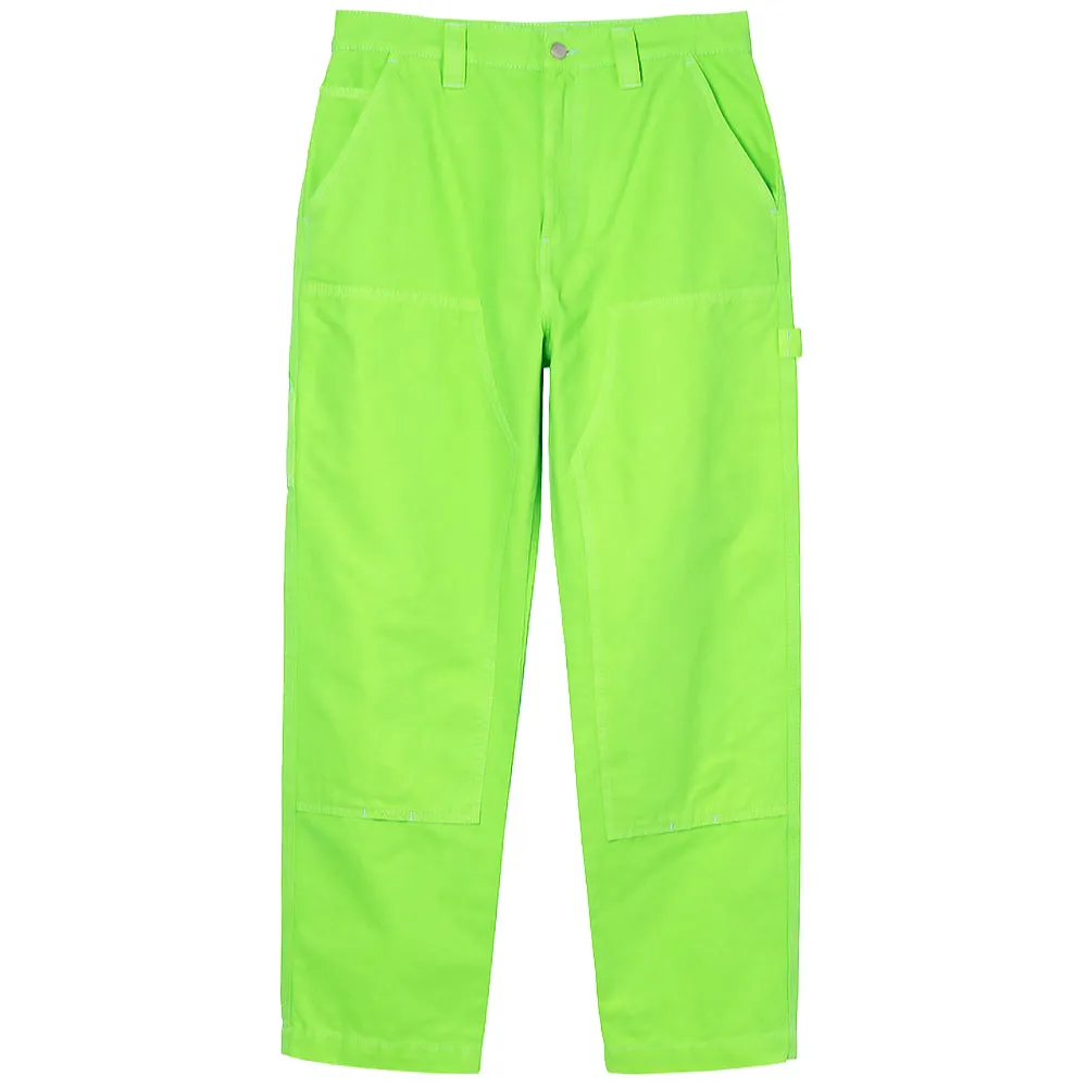 STSSY DYED CANVAS WORK PANT // NEON