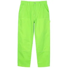 STSSY DYED CANVAS WORK PANT // NEON