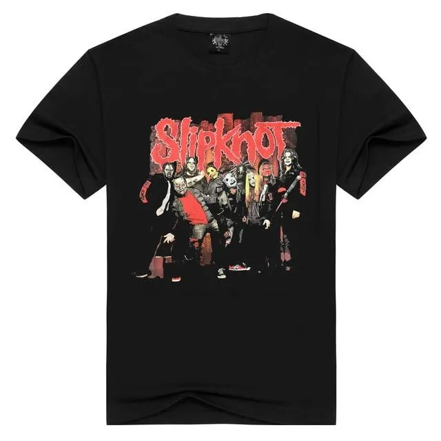 Summer Rock Unisex Fashion Slipknot Print Loose T-shirt Tops Tees