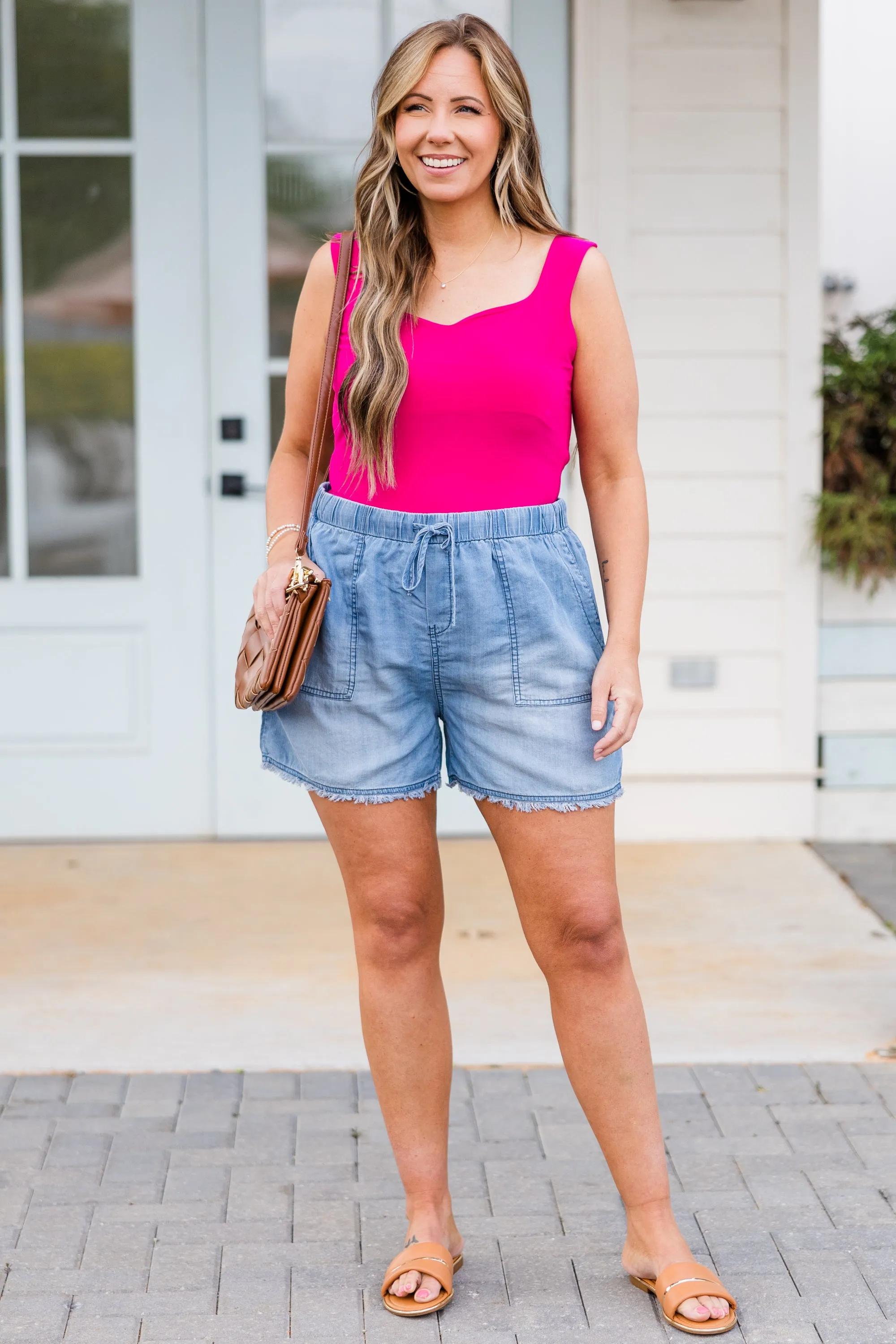 Surfing High Tides Shorts, Denim