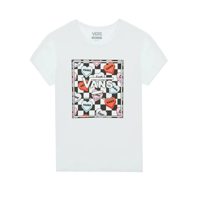 T-SHIRT CANDY HEARTS Girl White