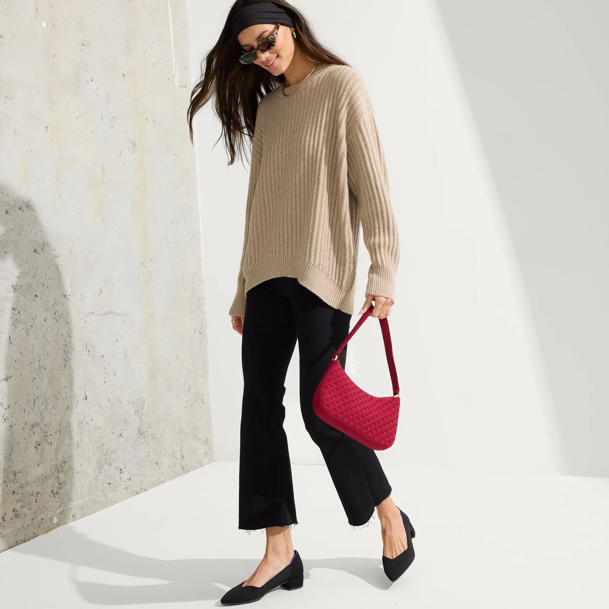 The Mini Shoulder Bag in Cranberry  