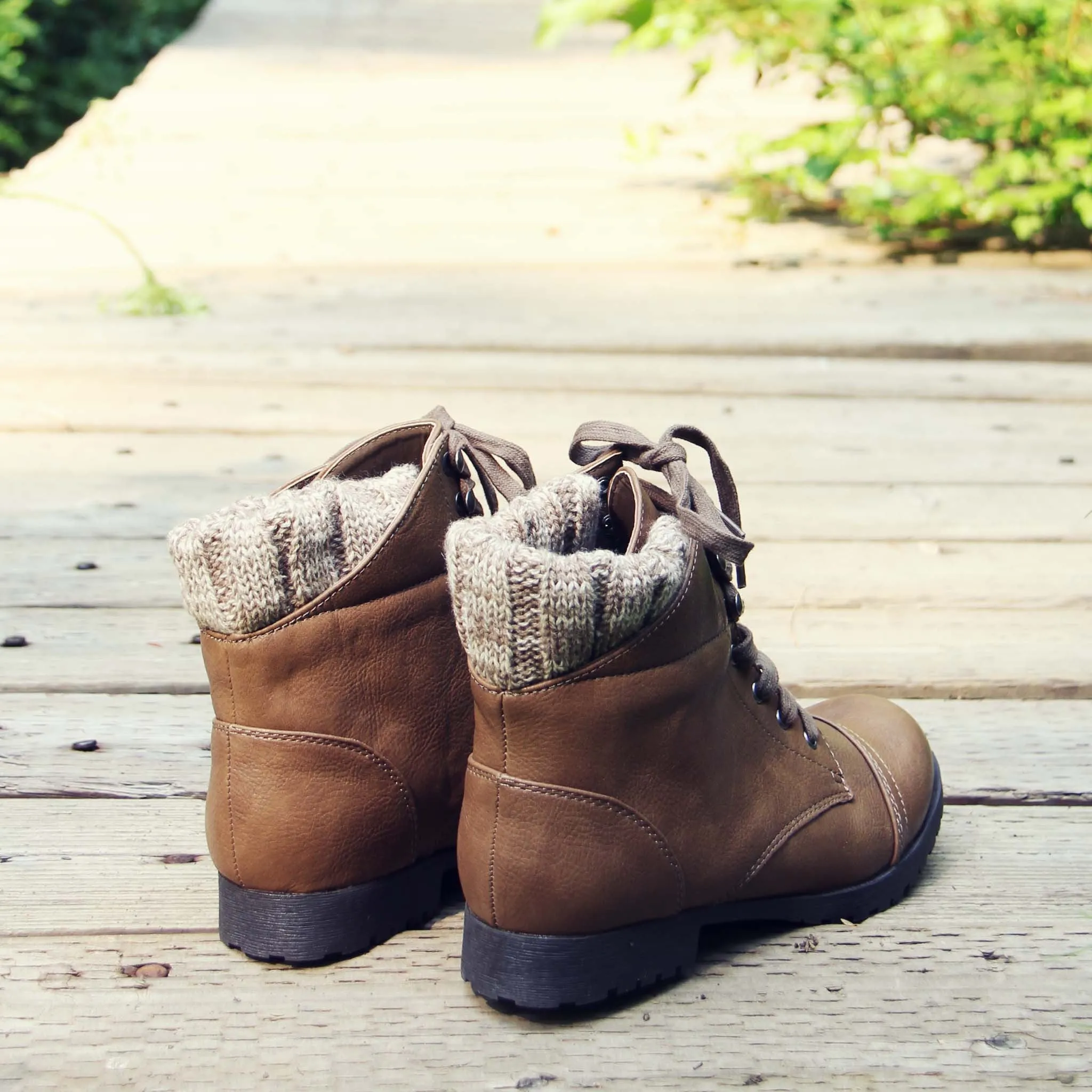 The Mountaineer Sweater Boots in Taupe