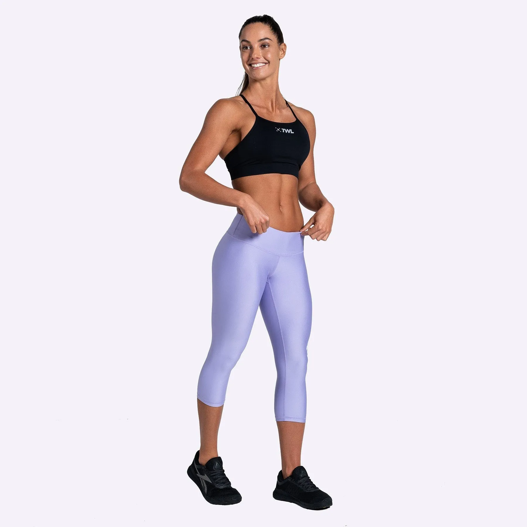 The WOD Life - Women's Lazerline Crop Tights - Lavender