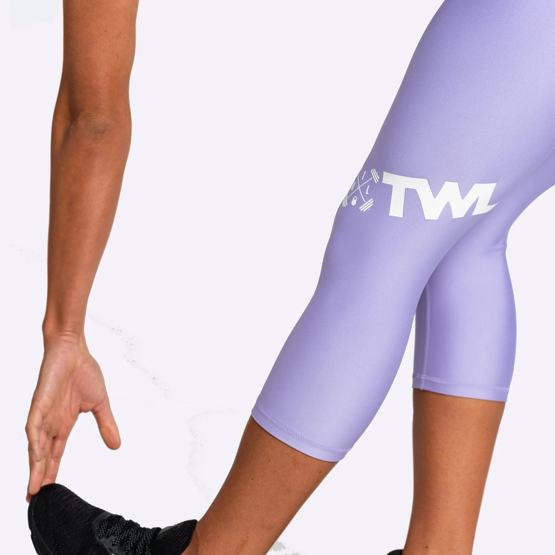 The WOD Life - Women's Lazerline Crop Tights - Lavender