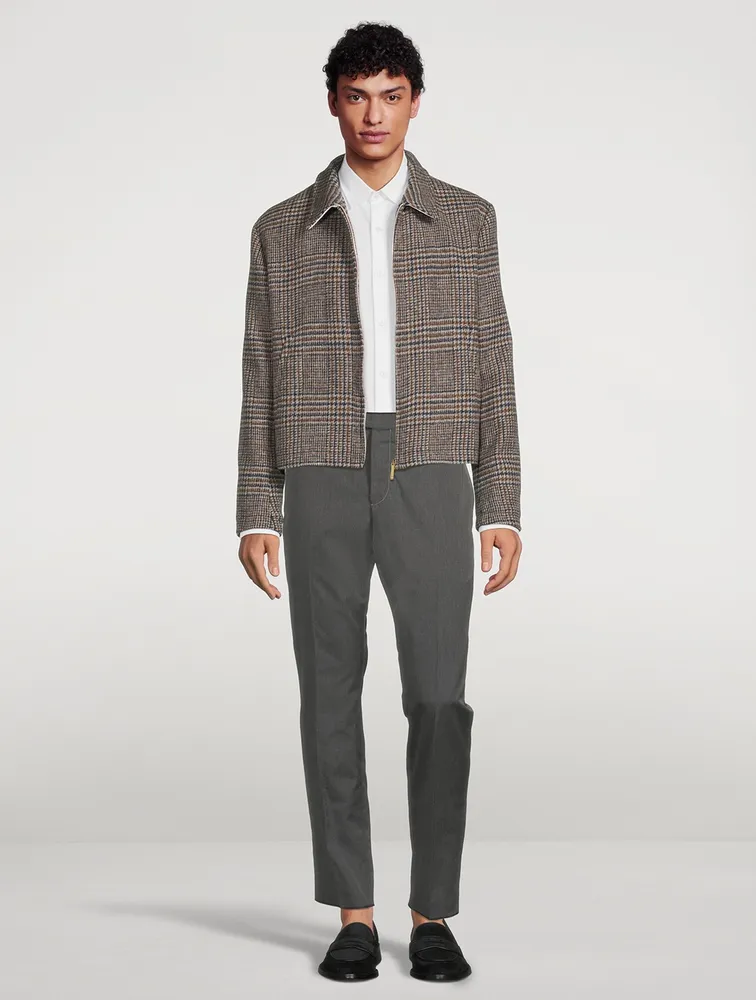 THOM BROWNE Prince Of Wales Flat-Hem Golf Jacket