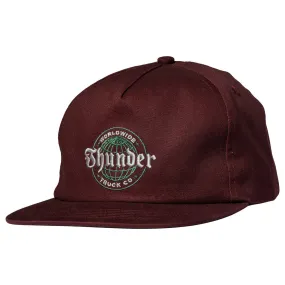 Thunder Worldwide Snapback Hat Maroon