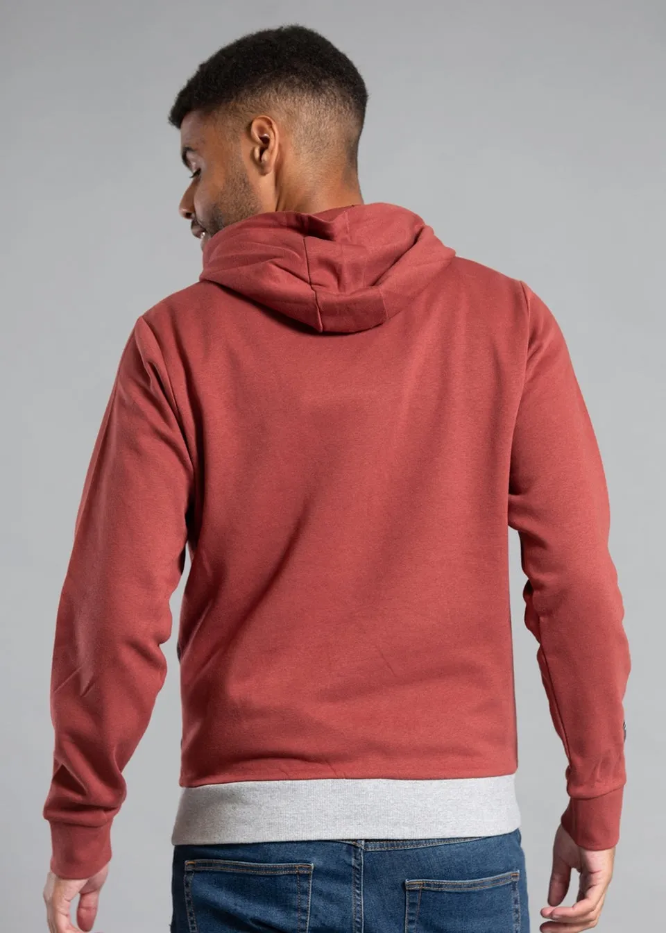 Tokyo Laundry Red Cotton Blend Colourblock Two Tone Hoody