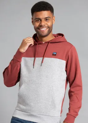 Tokyo Laundry Red Cotton Blend Colourblock Two Tone Hoody