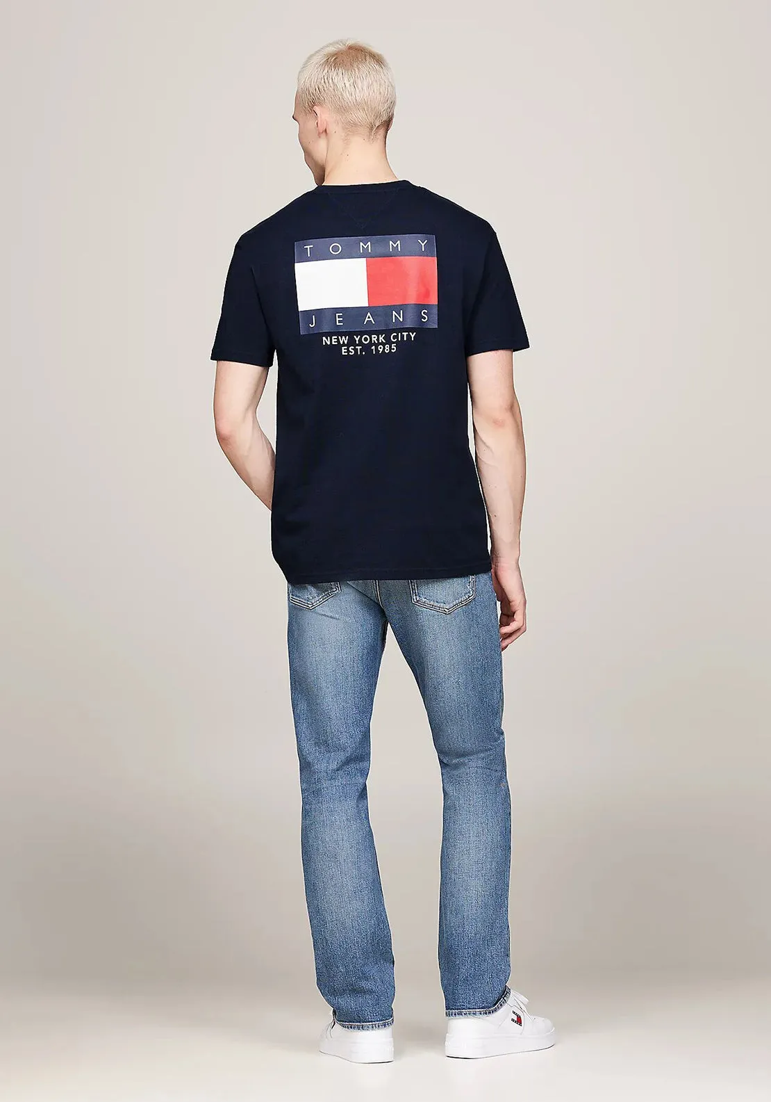 Tommy Jeans Flag Logo Graphic T-Shirt, Dark Night Navy