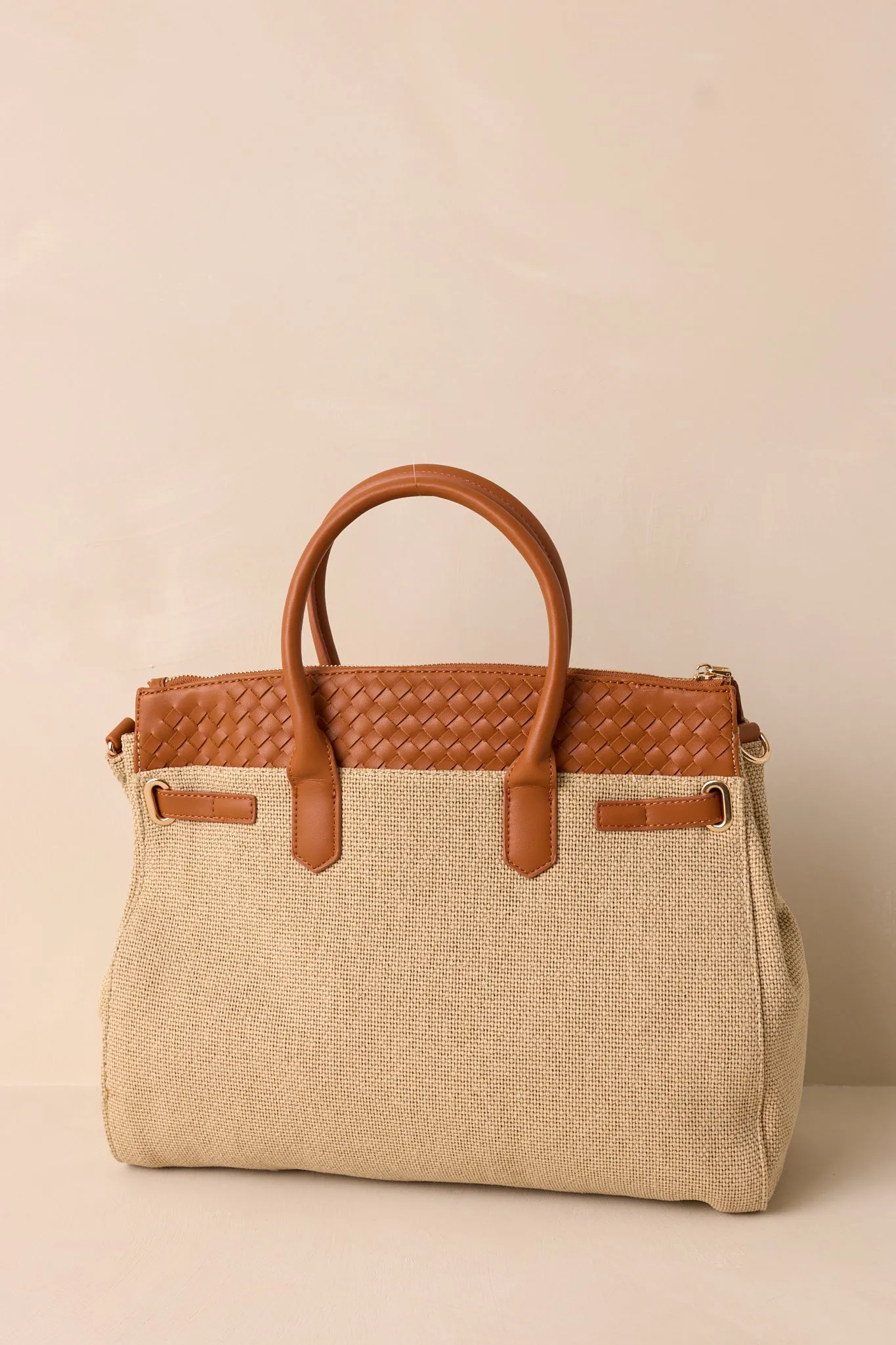 Under The Surface Tan Structured Tote Bag