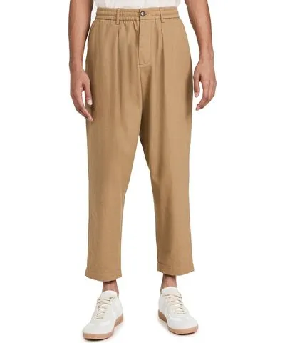 Universal Works Pleated Track Pants Sand 34