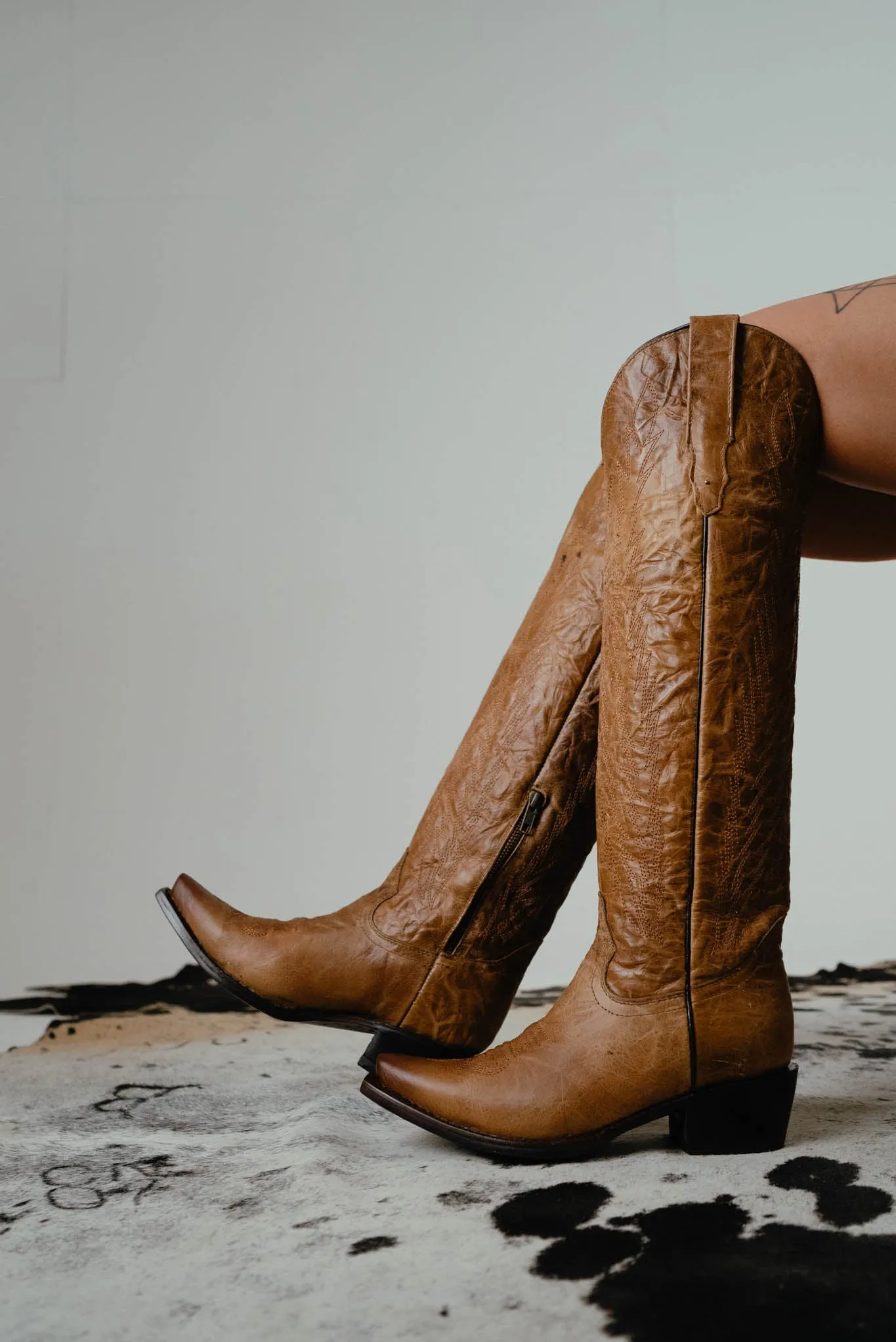 Valentina Tall Neutral Edition Snip Toe Cowgirl Boot