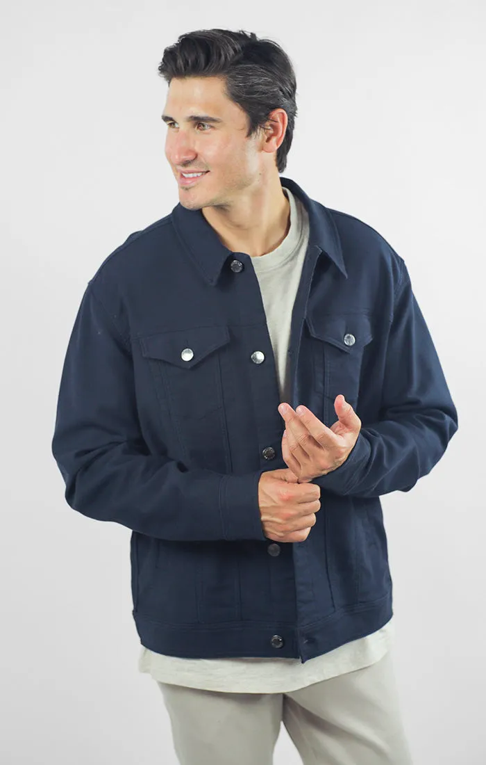 Vandam Loop Back Twill Trucker Jacket