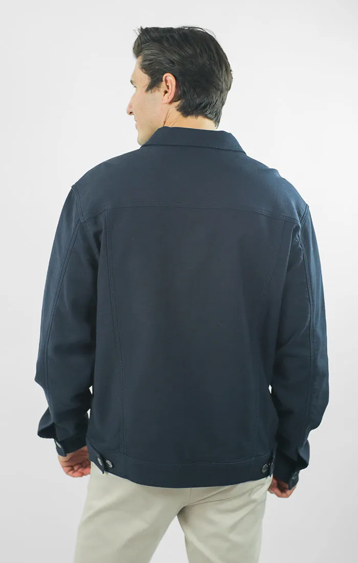 Vandam Loop Back Twill Trucker Jacket