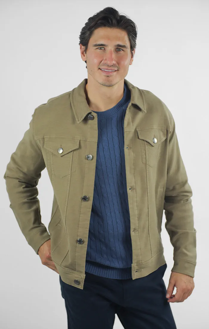 Vandam Loop Back Twill Trucker Jacket