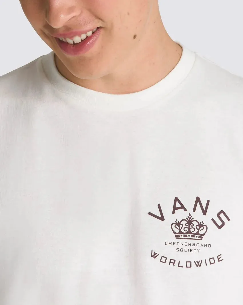 VANS UNISEX CHECKERBOARD WHITE TEE