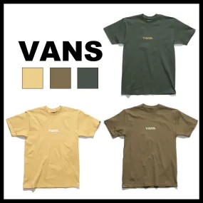 VANS  |Unisex Street Style U-Neck Plain Cotton Short Sleeves Logo