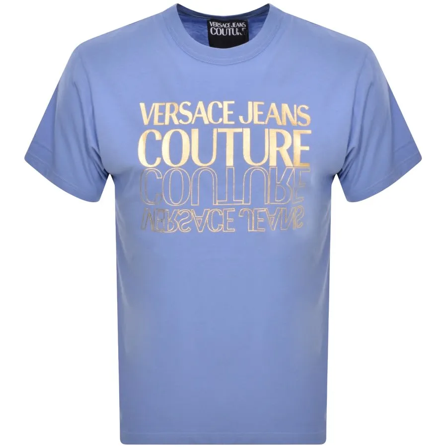 Versace Jeans Couture Logo T Shirt Blue