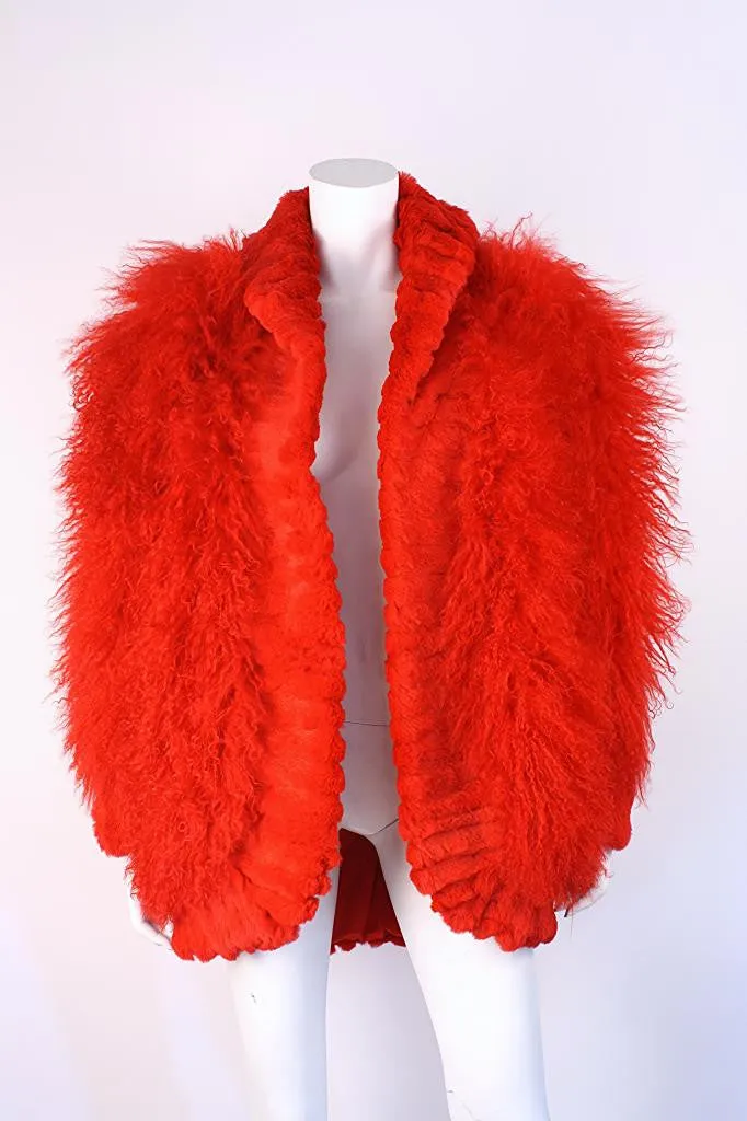 Vintage Mongolian Lamb Fur Coat