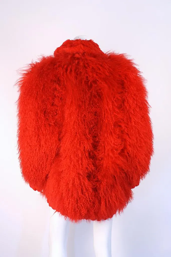 Vintage Mongolian Lamb Fur Coat