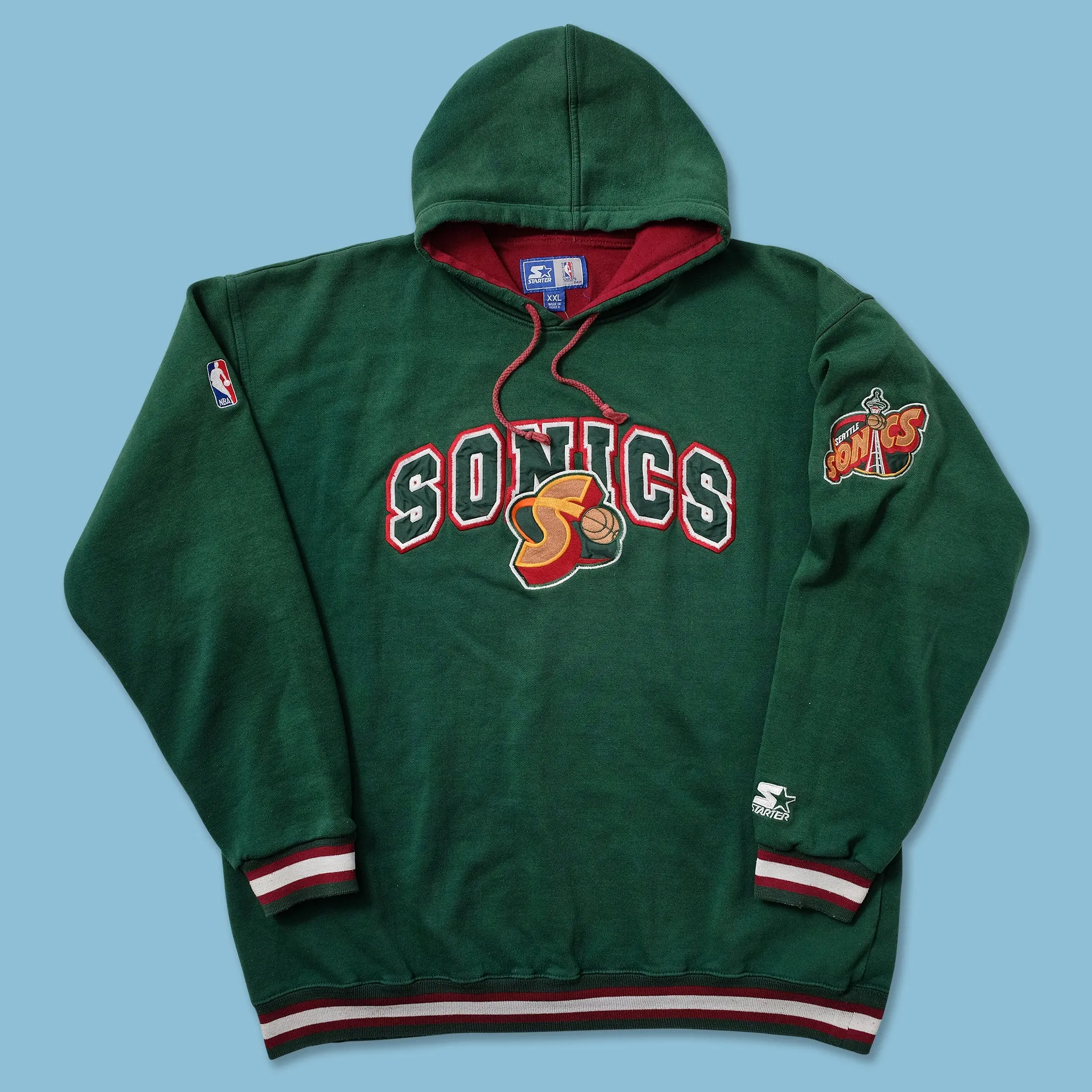 Vintage Starter Seattle Super Sonics Hoody XLarge