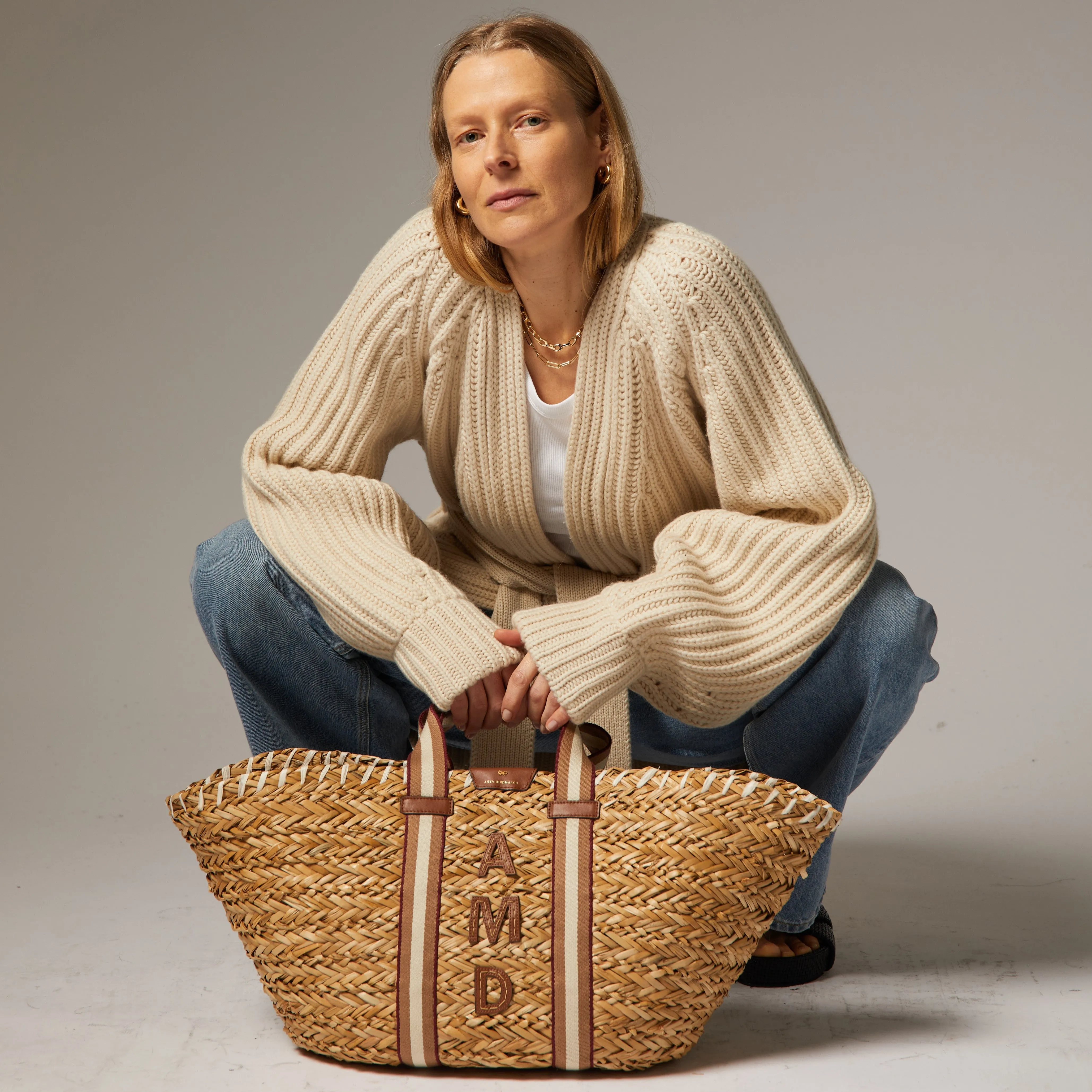 Walton Large Basket Bag-              