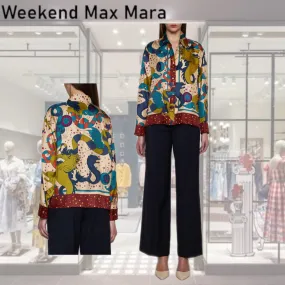 Weekend Max Mara  |Casual Style Silk Street Style Long Sleeves Office Style