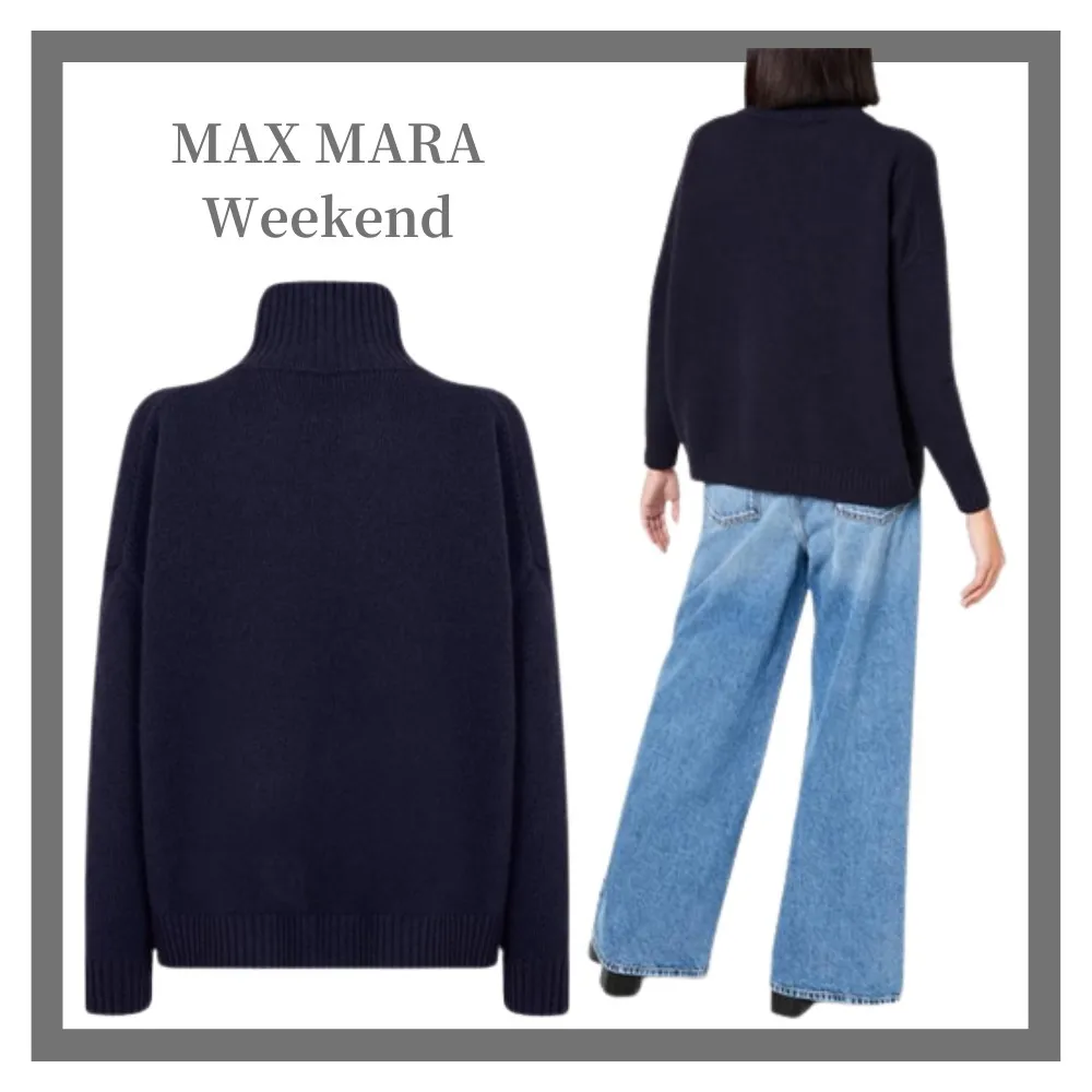 Weekend Max Mara  |Casual Style Wool Long Sleeves Plain High-Neck