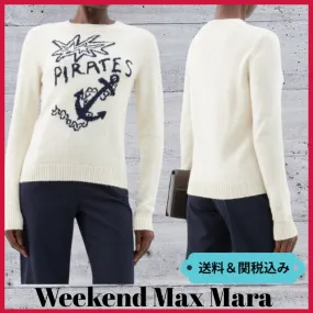 Weekend Max Mara  |Crew Neck Casual Style Unisex Wool Street Style Long Sleeves