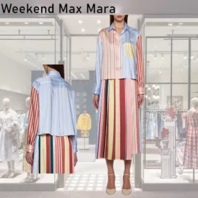 Weekend Max Mara  |Stripes Casual Style Street Style Long Sleeves Office Style