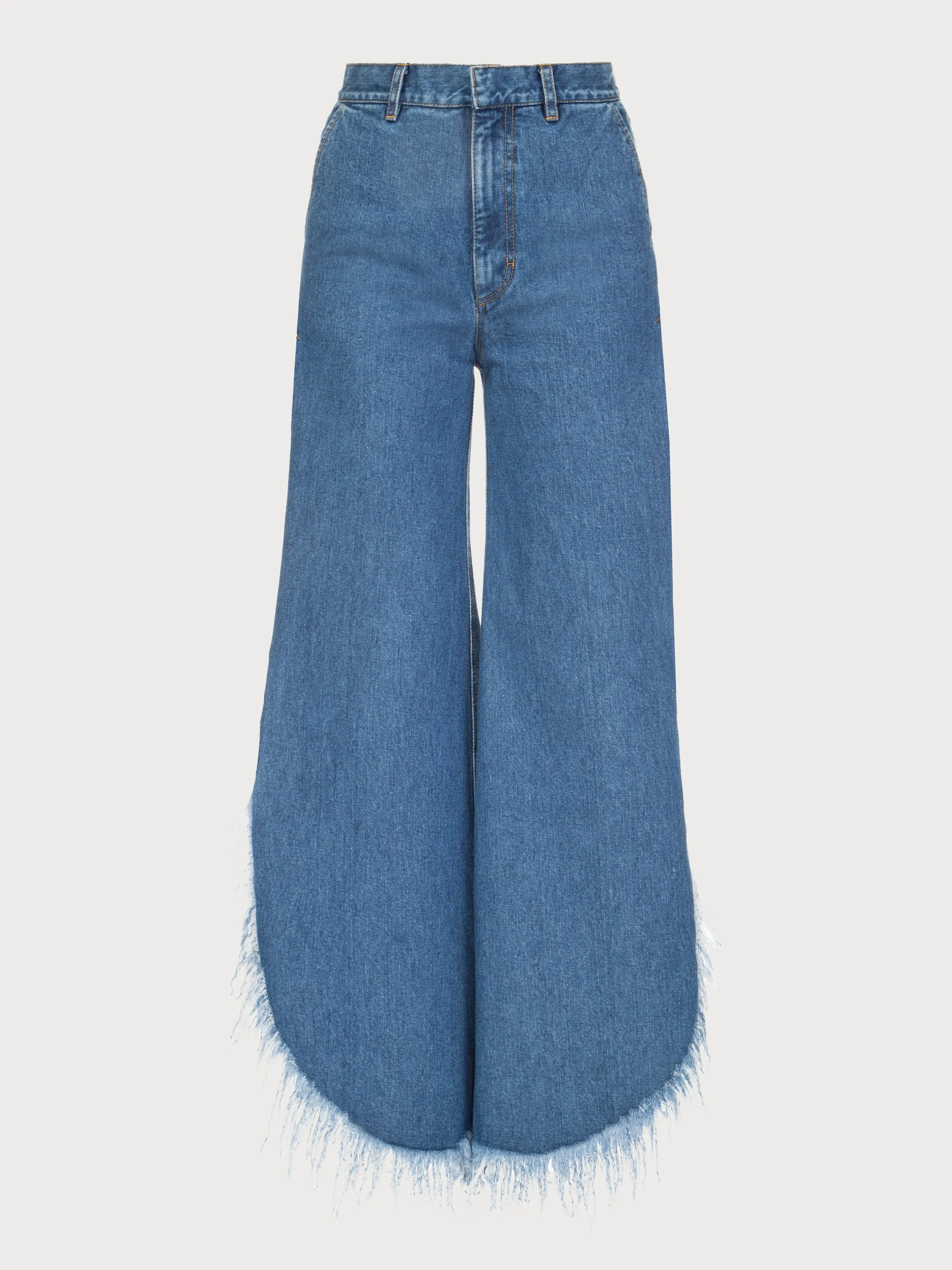 Wide Fringed Jeans