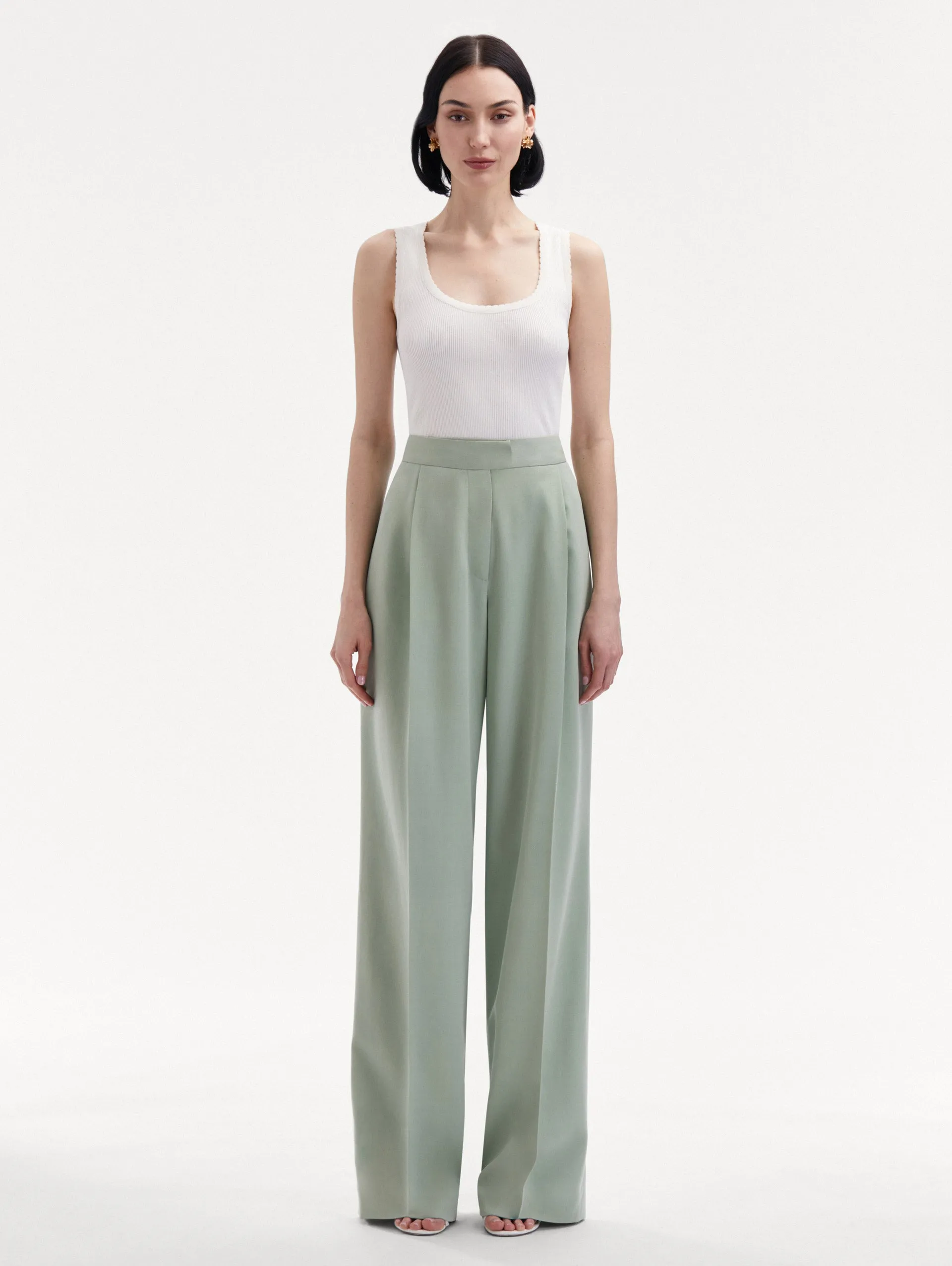 Wide Leg Silk Georgette Pant