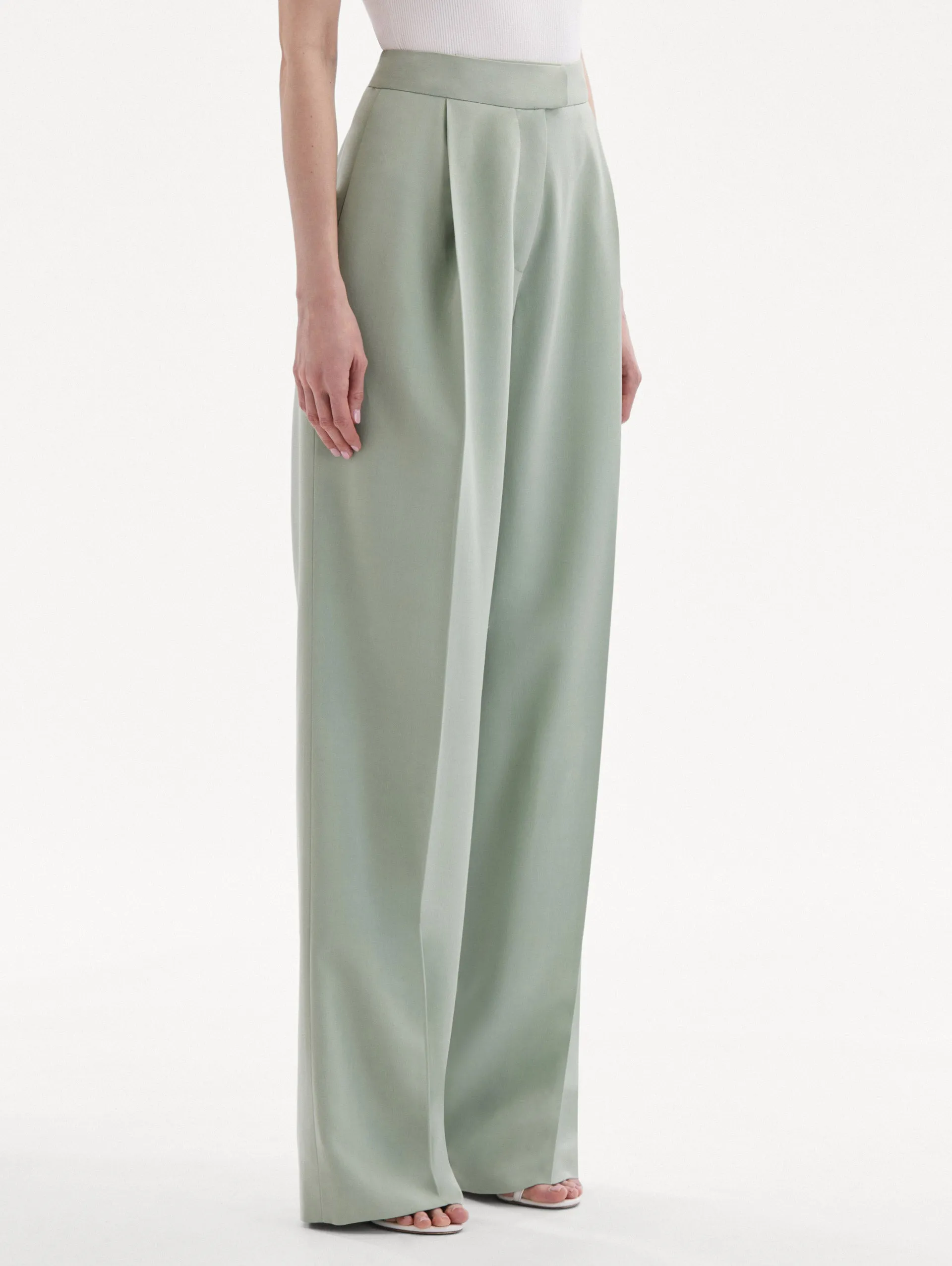 Wide Leg Silk Georgette Pant