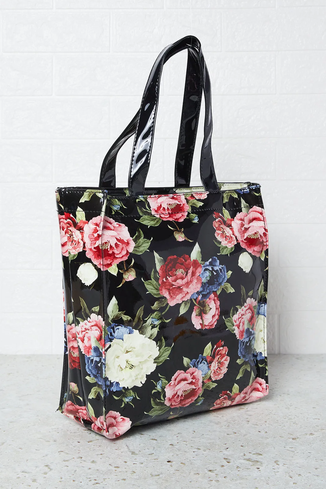 Women Black Printed Shopper Bag