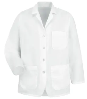 Women's White Lapel Counter Coat